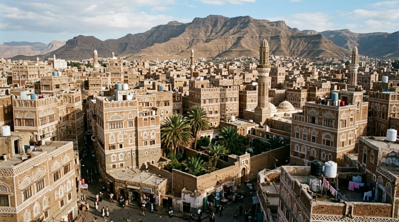 Uma cidade de casas-torre cresce no deserto do Iêmen e edifícios de barro chegam a vários andares em ruas estreitas e sombreadas