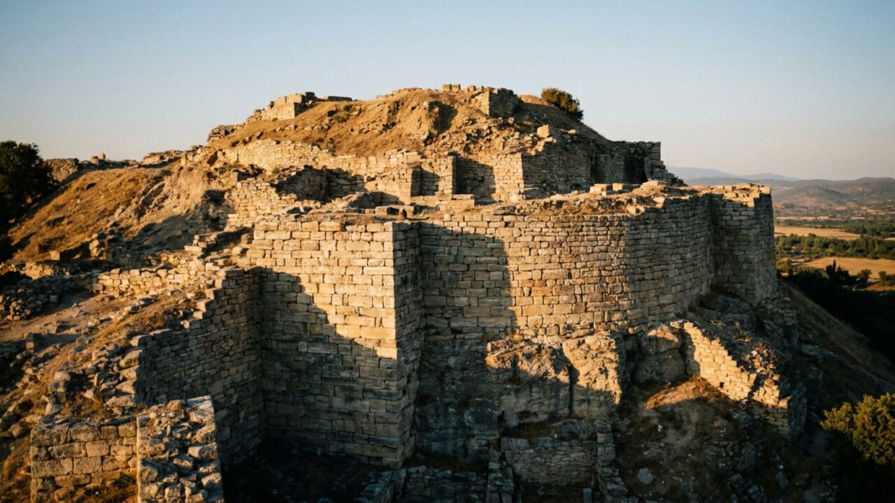 Vinte e quatro campanhas de escavação atravessaram nove cidades empilhadas no mesmo monte e revelaram quatro mil anos de ocupação em Troia