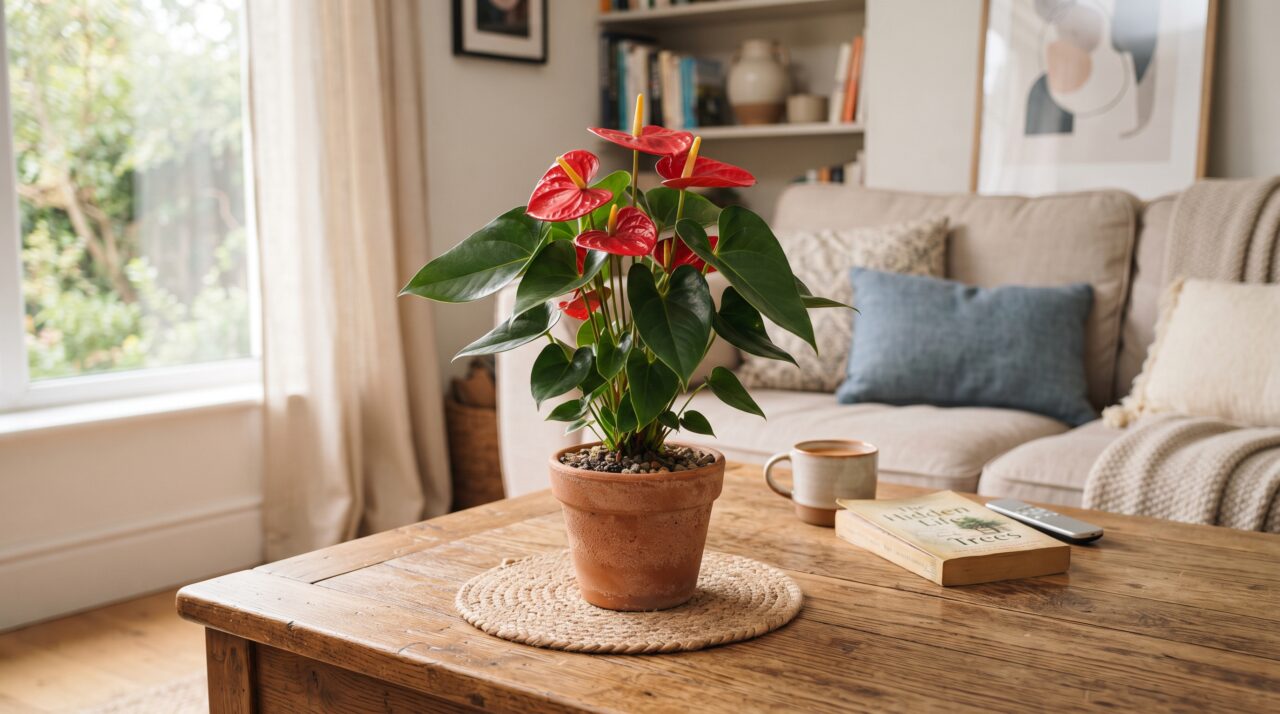 A posição ideal da sala para fazer o antúrio florir o ano inteiro