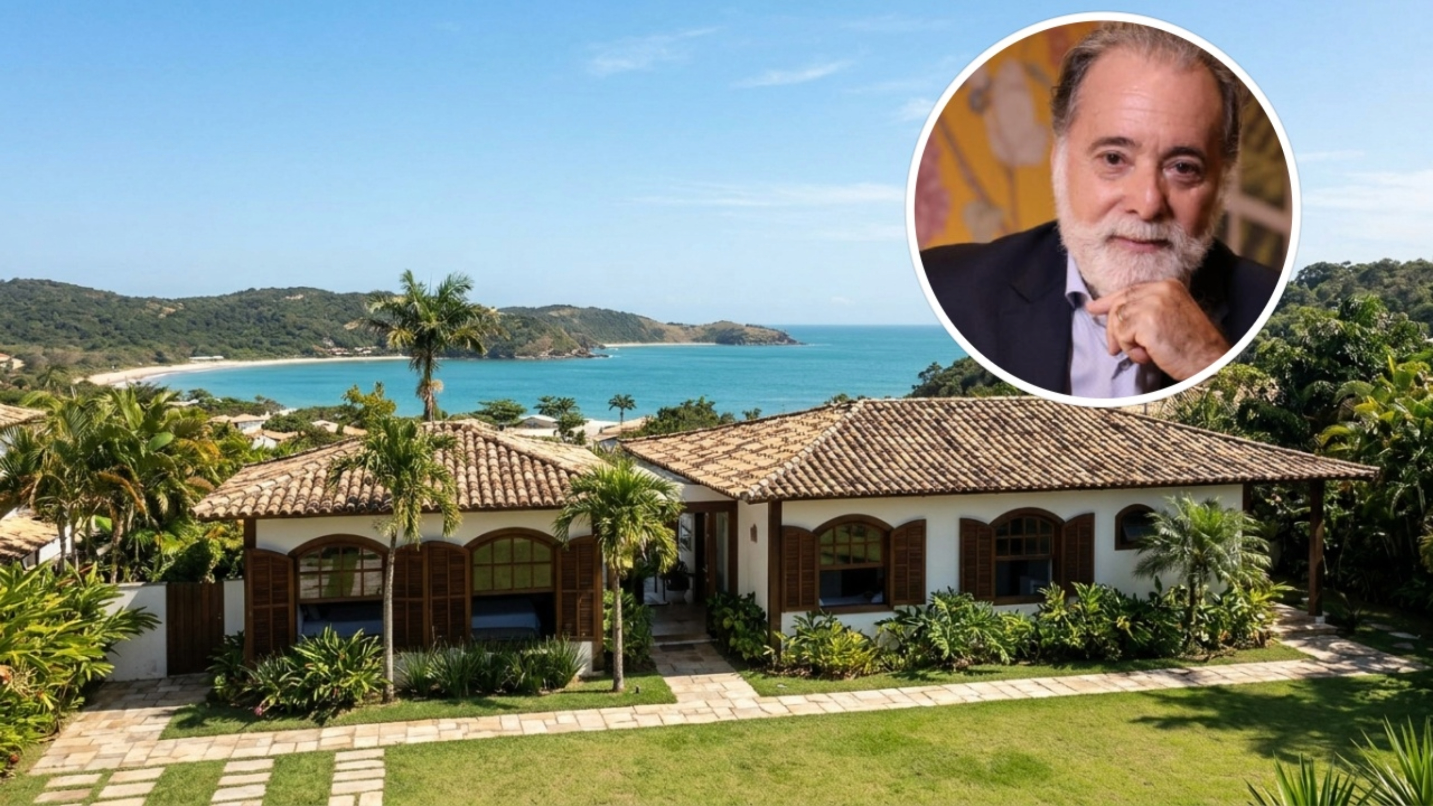 Aos 78 anos, Tony Ramos tem refúgio de alto padrão em Búzios que chama atenção pela arquitetura colonial