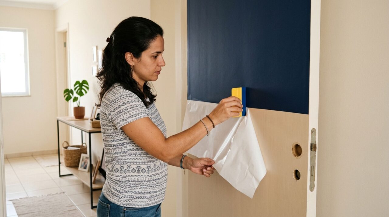 Sem trocar todas as portas nem espalhar pó de lixamento pela casa, uma forma de renovar o visual usando envelopamento vinílico