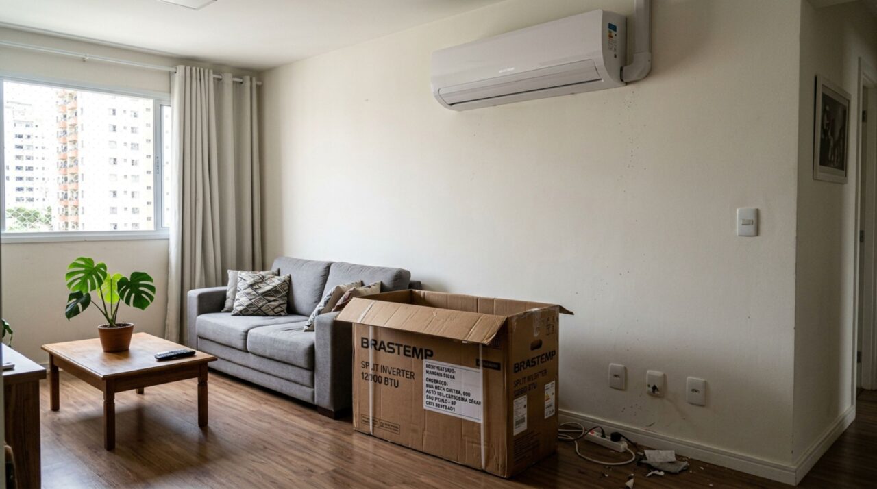 Ar-condicionado é entregue no apartamento errado e morador manda instalar equipamento antes de o comprador aparecer, ao perceber, vizinho exige retirada do equipamento e devolução