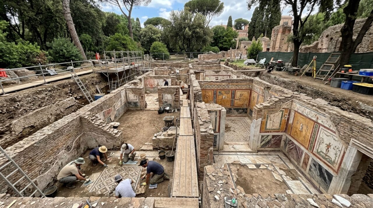 Durante a reforma de um muro em um parque de Roma, trabalhadores encontram o que pode ter feito parte de uma antiga base dos primeiros bombeiros da história