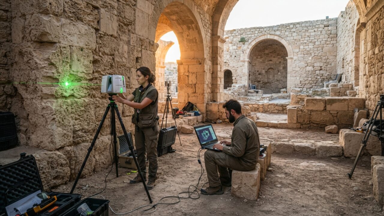 Um laser passou pela parede de um templo e encontrou uma frota: 23 barcos quase invisíveis estavam gravados em pedras de Chipre
