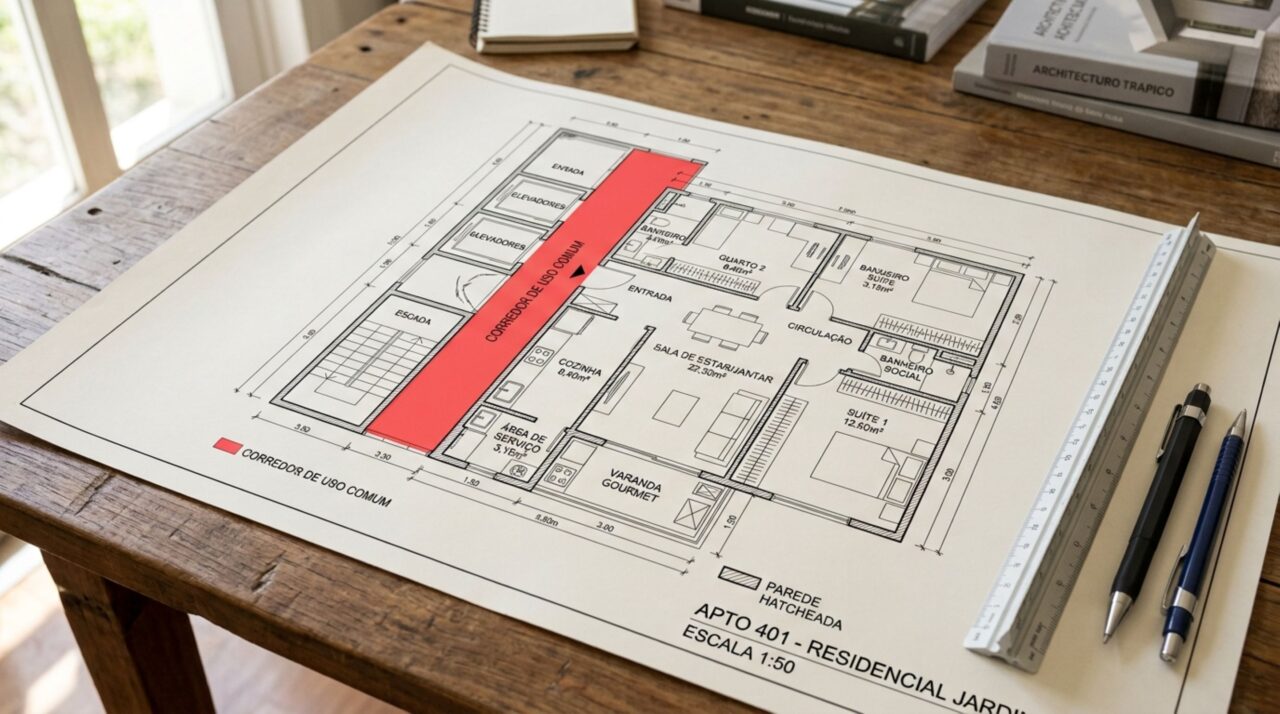 Família coloca armários e sapateiras no corredor por anos, achando que o espaço em frente à própria porta fazia parte do apartamento, mas quando um novo síndico precisa passar a planta do prédio, exige que moradores retirem tudo