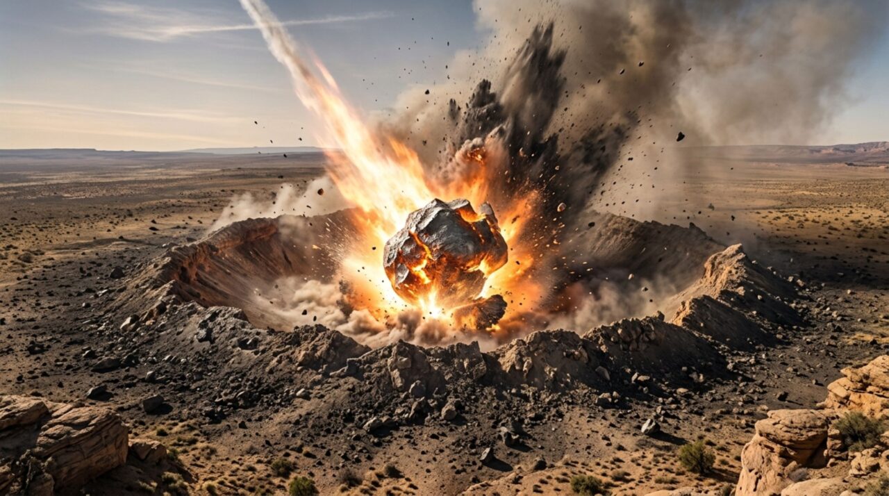 O impacto de um asteroide metálico há cerca de 50 mil anos deslocou milhões de toneladas de rocha e abriu a cratera no Arizona