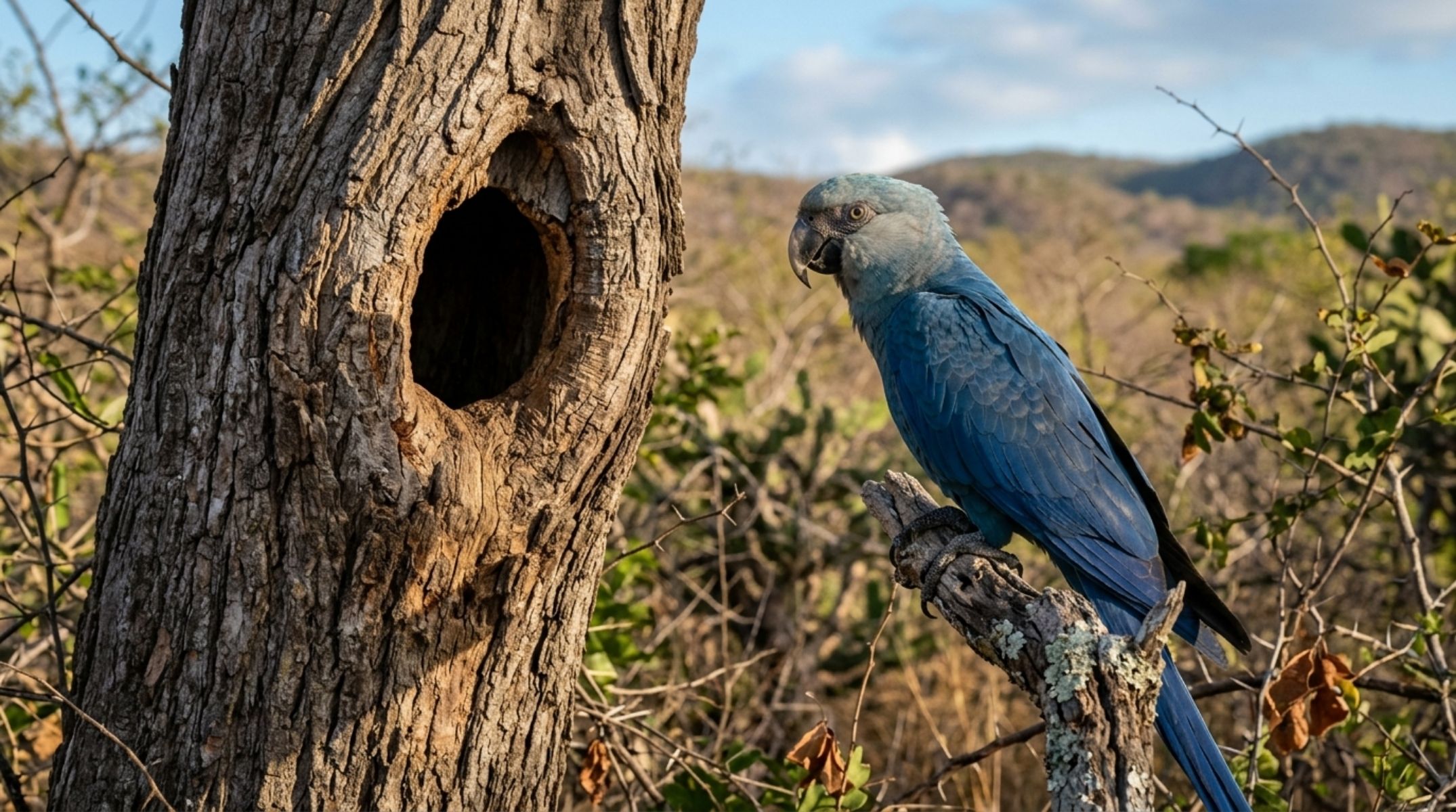 Ave extinta na natureza desde o ano 2000 volta a voar livre na caatinga baiana e emociona pesquisadores