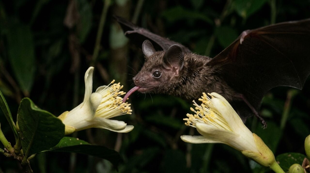 O pequeno mamífero que transforma a ponta da língua em uma espécie de escova para retirar néctar das flores durante a noite