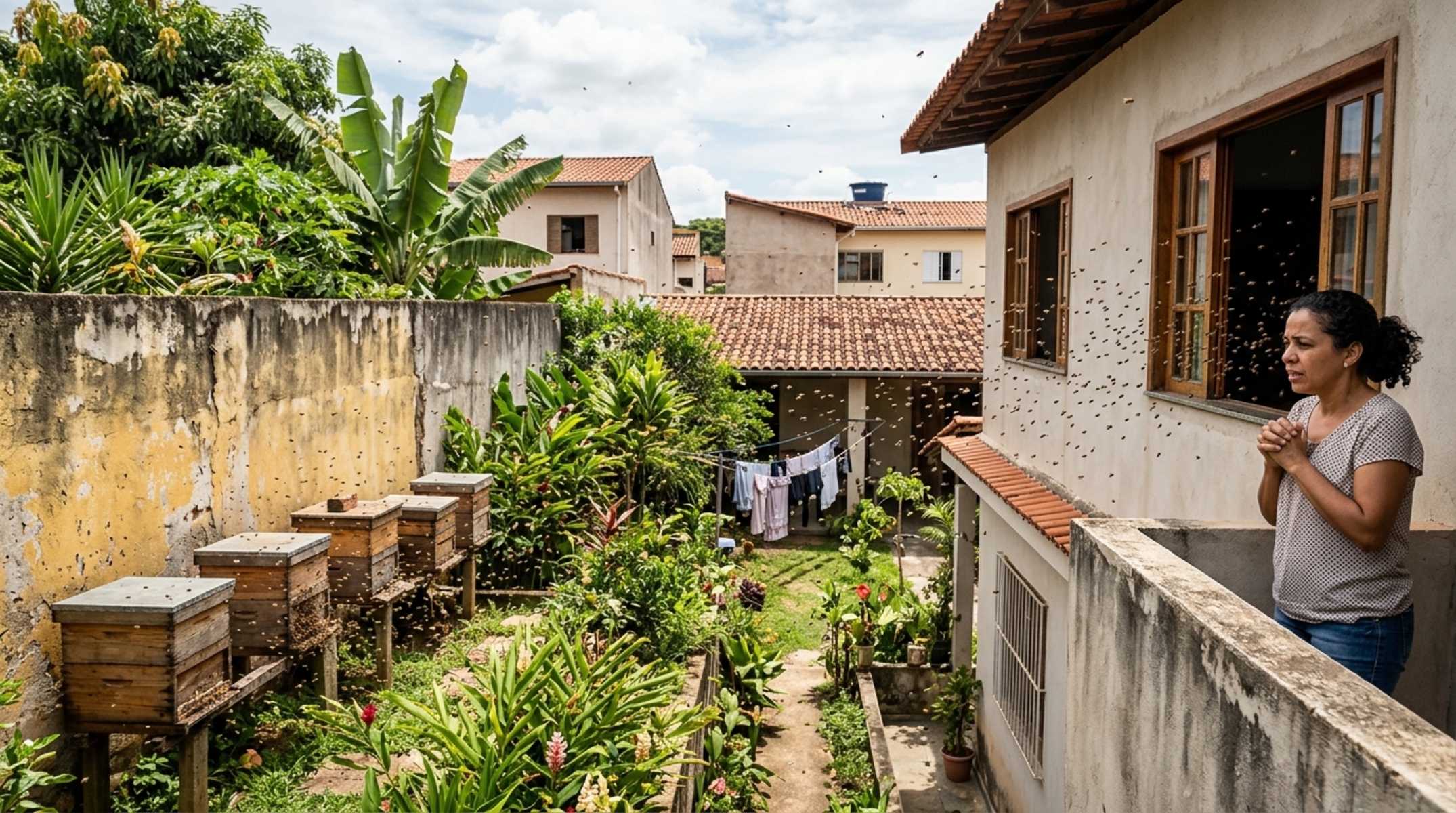 Vizinho instala caixas de abelhas no quintal como hobby, filho do morador ao lado é picado dentro de casa e família descobre o que a lei diz