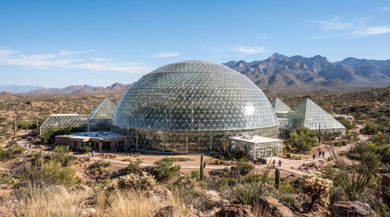 O experimento do domo isolado Biosfera 2 e a simulação de ecossistemas para colonização espacial
