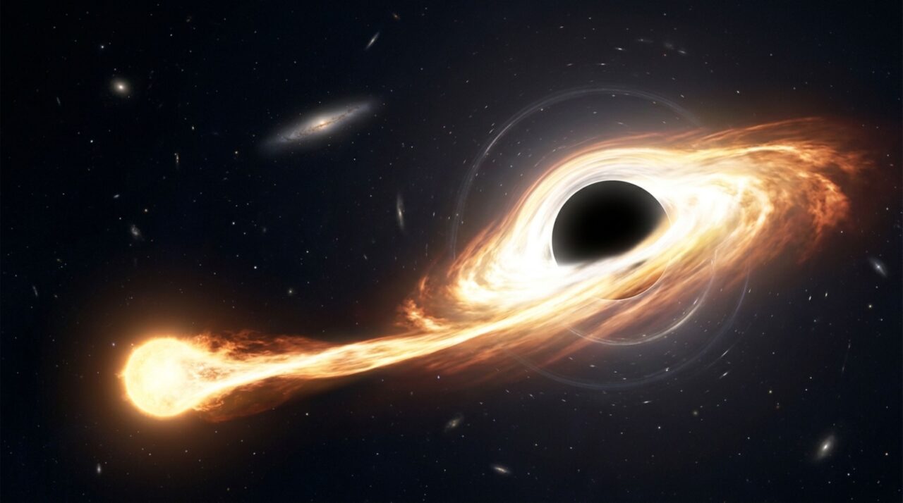 Uma estrela morreu no lugar errado e o clarão entregou um buraco negro supermassivo a mais de 30 mil anos-luz do centro da própria galáxia
