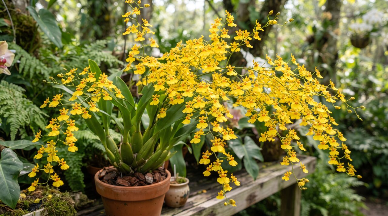 Como aplicar chá de canela frio nas raízes da orquídea chuva-de-ouro para estimular novas hastes
