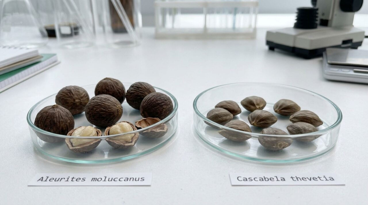 As sementes de noz-da-Índia e chapéu-de-Napoleão são tóxicas e não devem ser tratadas como produtos naturais seguros