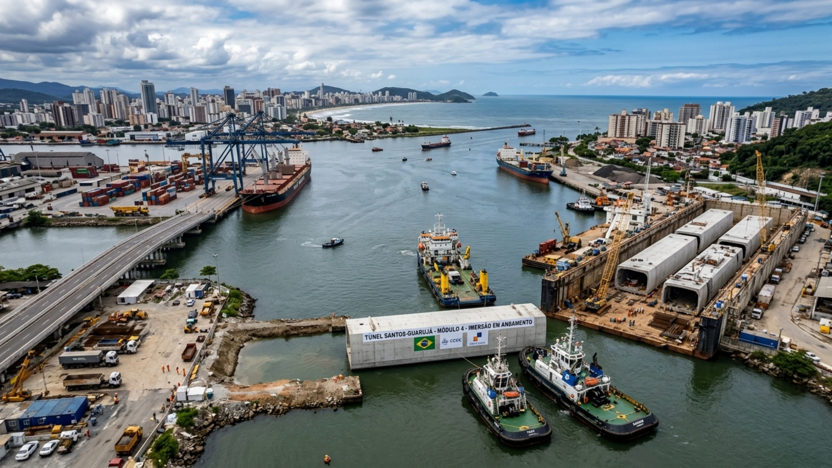 Brasil terá túnel submarino de 870 metros e viagem que pode cair de 50 para apenas 5 minutos