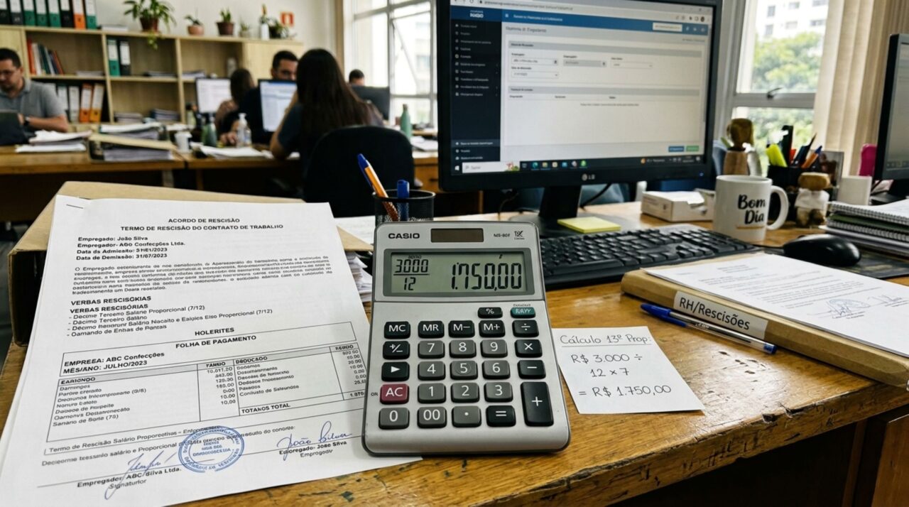 Trabalhador pede demissão no meio do ano e, ao receber a rescisão, descobre como foram calculados o 13º e as férias proporcionais
