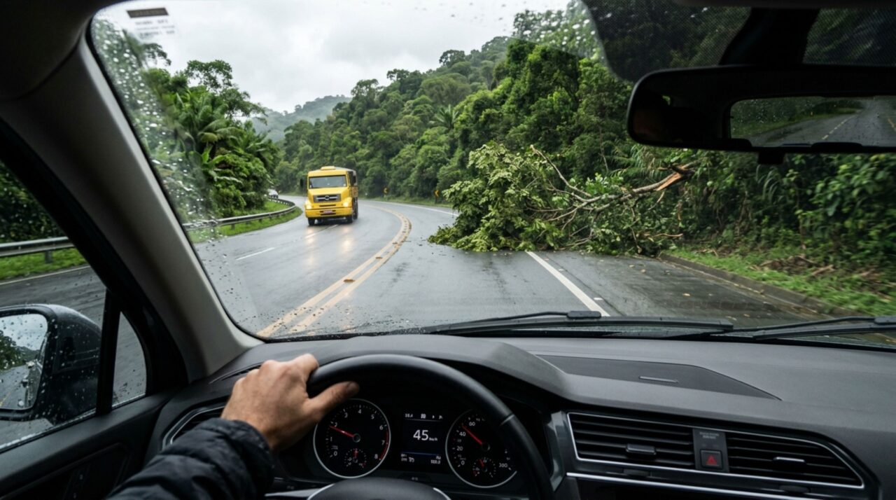 O que significa quando vários carros piscam o farol para quem vem no sentido contrário e por que o gesto exige cautela?