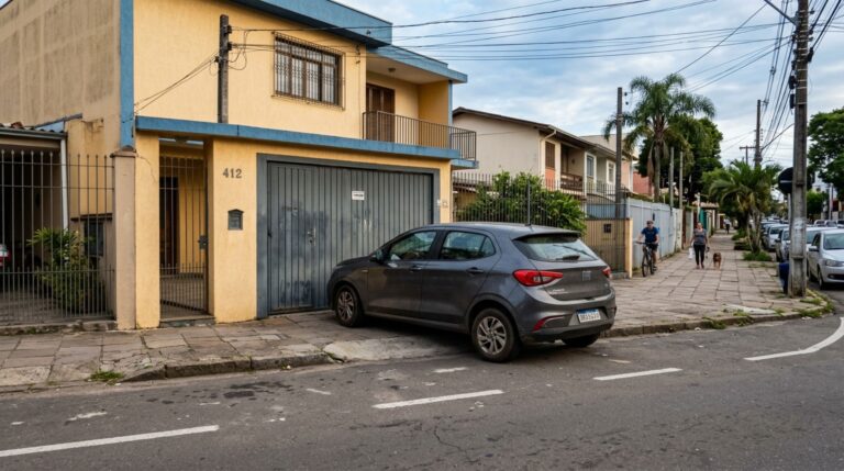 Estacionar diante da própria garagem continua sujeito às regras da via pública