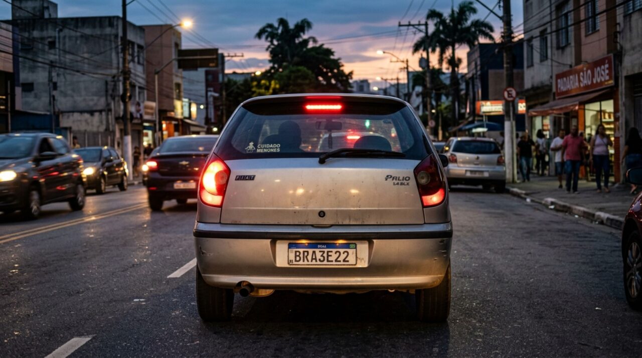 Motorista é parado em blitz com uma lâmpada de freio queimada, acredita que a outra lanterna funcionando é suficiente e fiscalização explica por que uma única falha no sistema pode gerar irregularidade