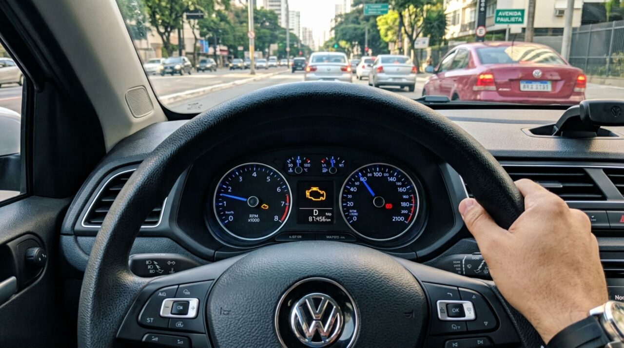 O que significa quando um desenho de luz em formato de motor aparece localizado no painel do carro e quais falhas ele identifica no sistema do carro?