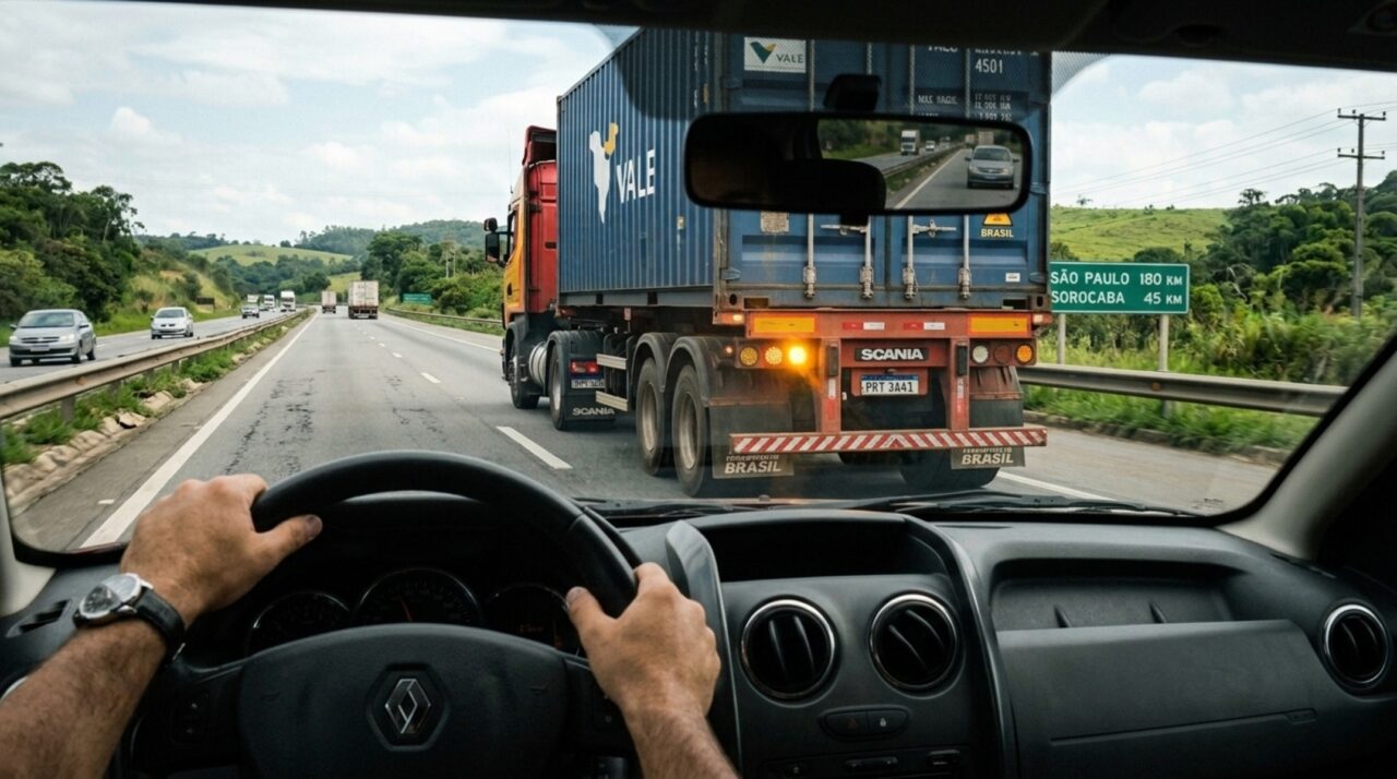 O que significa quando um caminhão usa a seta na estrada e por que é essencial saber como reagir?
