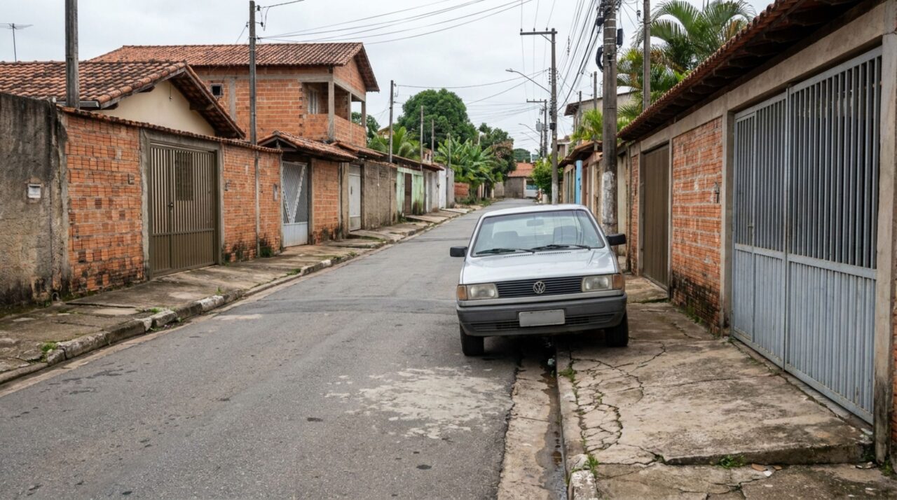 Motorista estaciona metade do carro sobre a calçada para não bloquear a rua e volta minutos depois procurando veículo removido