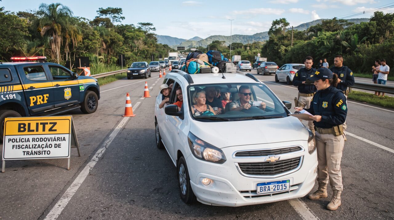 Multa por excesso de passageiros no carro em viagens de férias