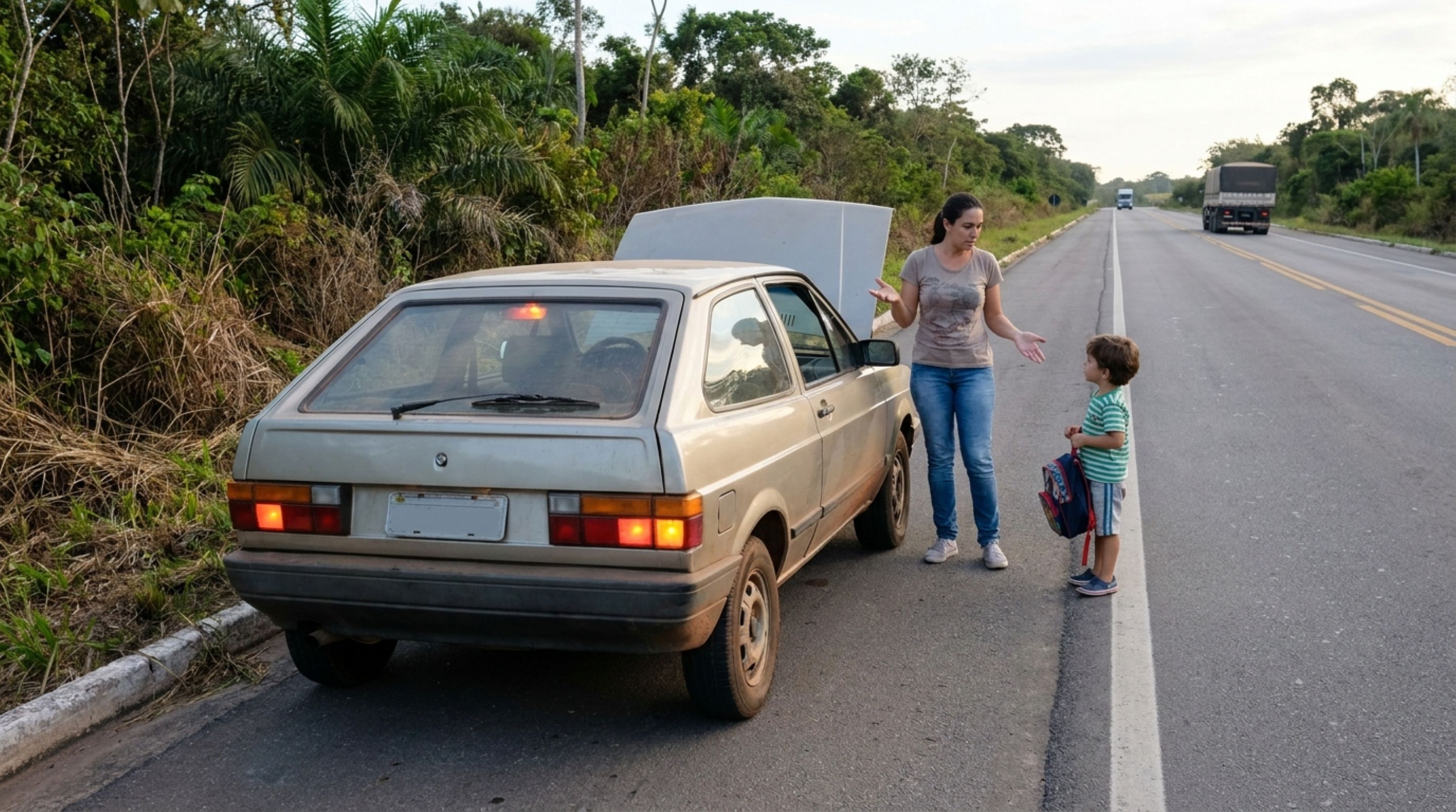 Família para no acostamento para criança usar o banheiro e recebe multa: por que a pressa pode não justificar a parada?