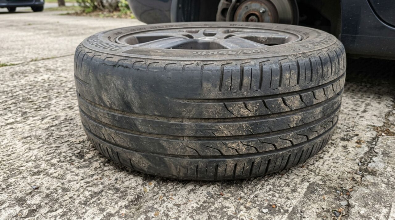 Motorista é parado em blitz, agente observa os pneus do carro e condutor diz que ainda consegue enxergar os sulcos, fiscalização verifica o desgaste e explica quando o pneu deixa de estar em condição regular