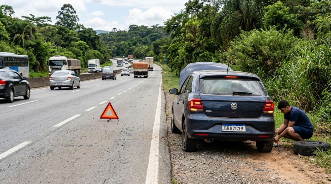Motorista é multado por parar no acostamento para atender ligação de emergência, ele alega que o veículo estava parado e não poderia se enquadrar no uso de celular durante a direção