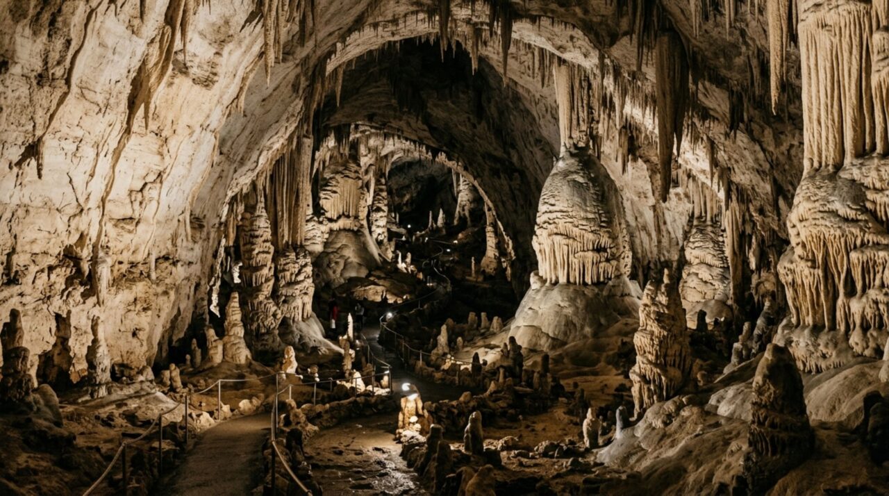 Carlsbad Caverns foi aberta milhões de anos depois dentro da massa rochosa do antigo recife