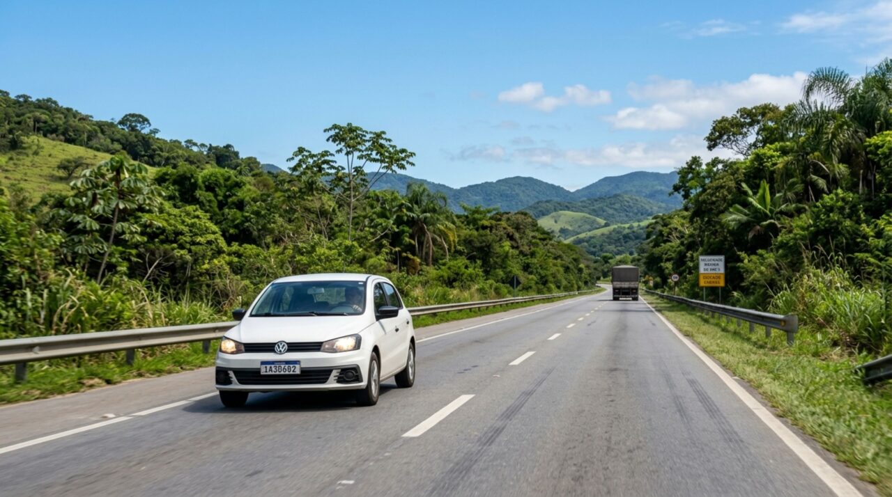 Motorista é parado em blitz após dirigir de dia em rodovia de pista simples com os faróis apagados, acredita que a luz natural dispensa o farol baixo e fiscalização explica quando a regra continua valendo