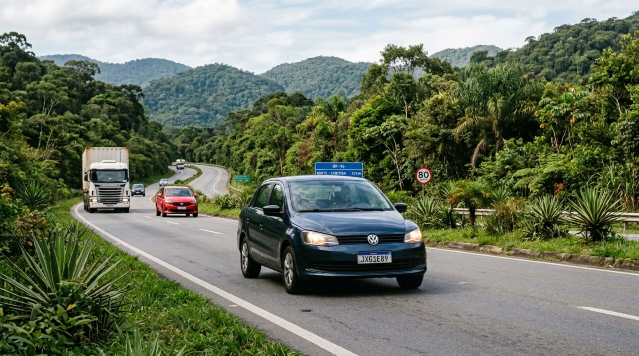 Motorista é parado durante o dia em uma rodovia, agente aponta que o farol estava apagado e condutor acredita que a regra vale em qualquer estrada, fiscalização explica onde a luz baixa continua sendo obrigatória