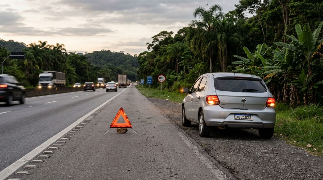 Motorista é multado por parar em fila dupla com o pisca-alerta ligado por poucos minutos e descobre que a luz não transforma local proibido em estacionamento permitido