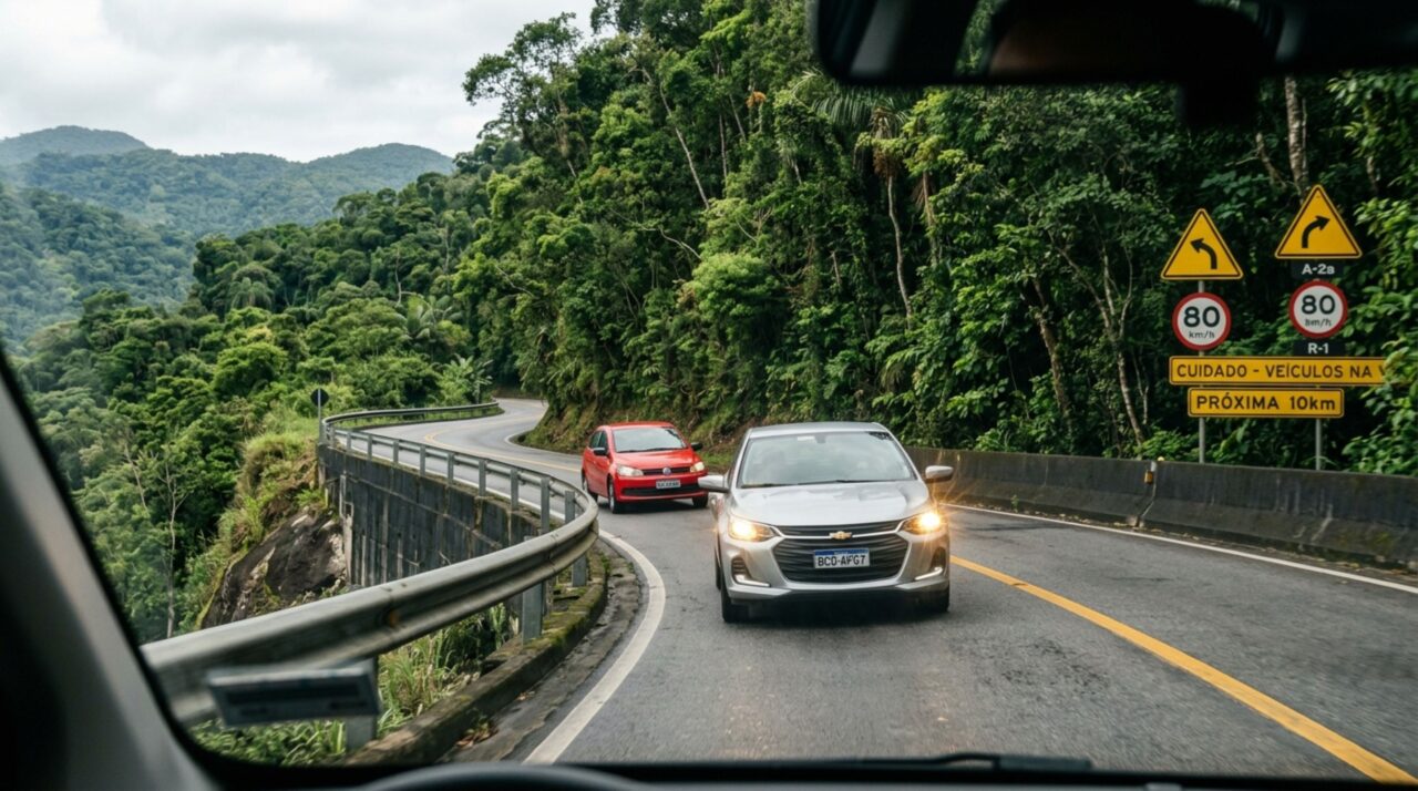 O que significa quando vários carros piscam o farol para quem vem no sentido contrário e por que o gesto exige cautela?