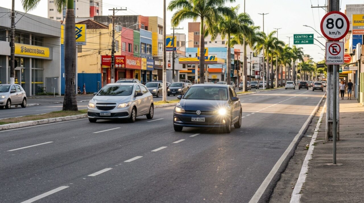 Motorista transitava na faixa da esquerda e percebe que carro vindo atrás pede passagem para ultrapassar, o homem não cede a faixa e é multado, pois o motorista da frente tem o dever de permitir, segundo o CTB