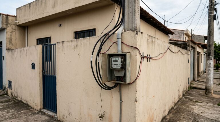 Família chama distribuidora de energia para reparar fios elétricos da casa e descobre que vizinho havia feito um "gato" e, por isso, durante anos a conta de energia vinha 40% mais cara