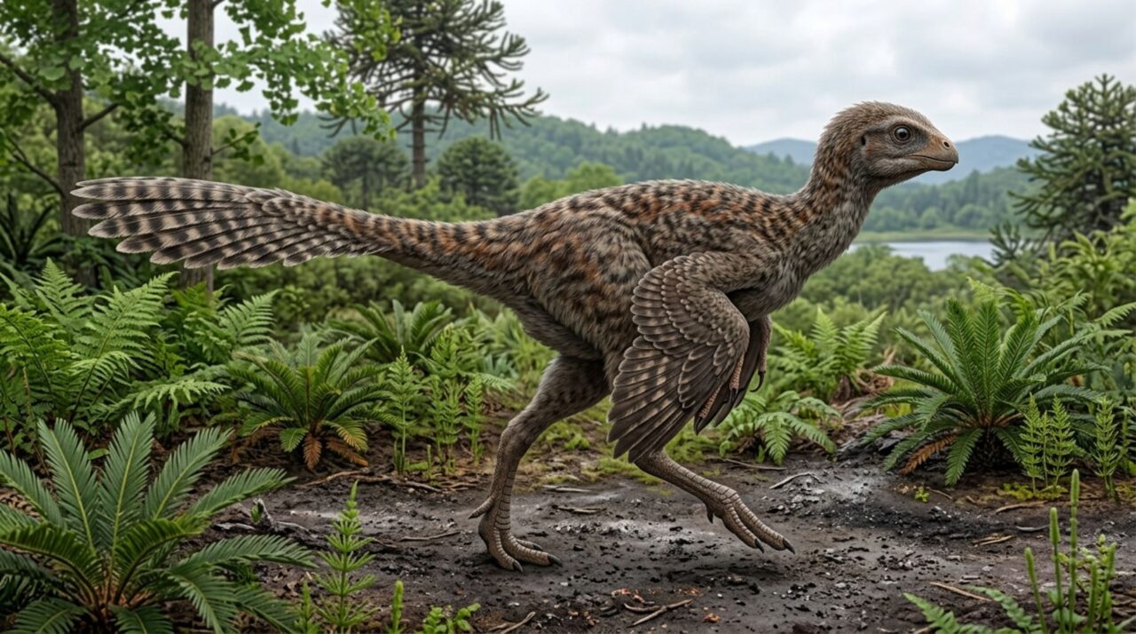 Penas semelhantes às das aves modernas já cobriam dinossauros de cerca de 125 milhões de anos na China que não conseguiam voar porque braços curtos mostram que penas complexas surgiram antes de serem usadas como asas