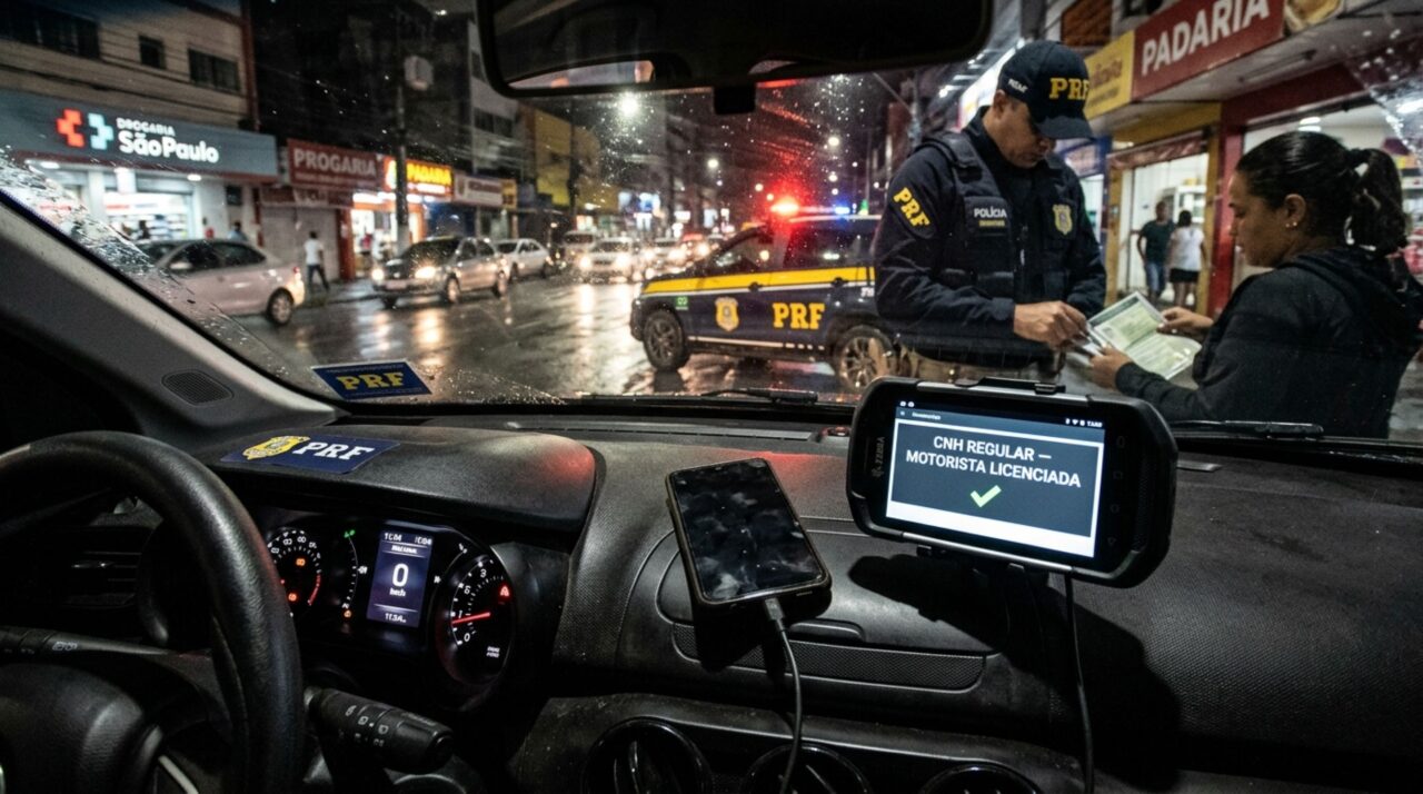 Motorista é parado em blitz, diz que só possui CNH digital e percebe que o celular está sem bateria, condutor acredita que ficará automaticamente sem documento e fiscalização explica quando o porte físico pode ser dispensado