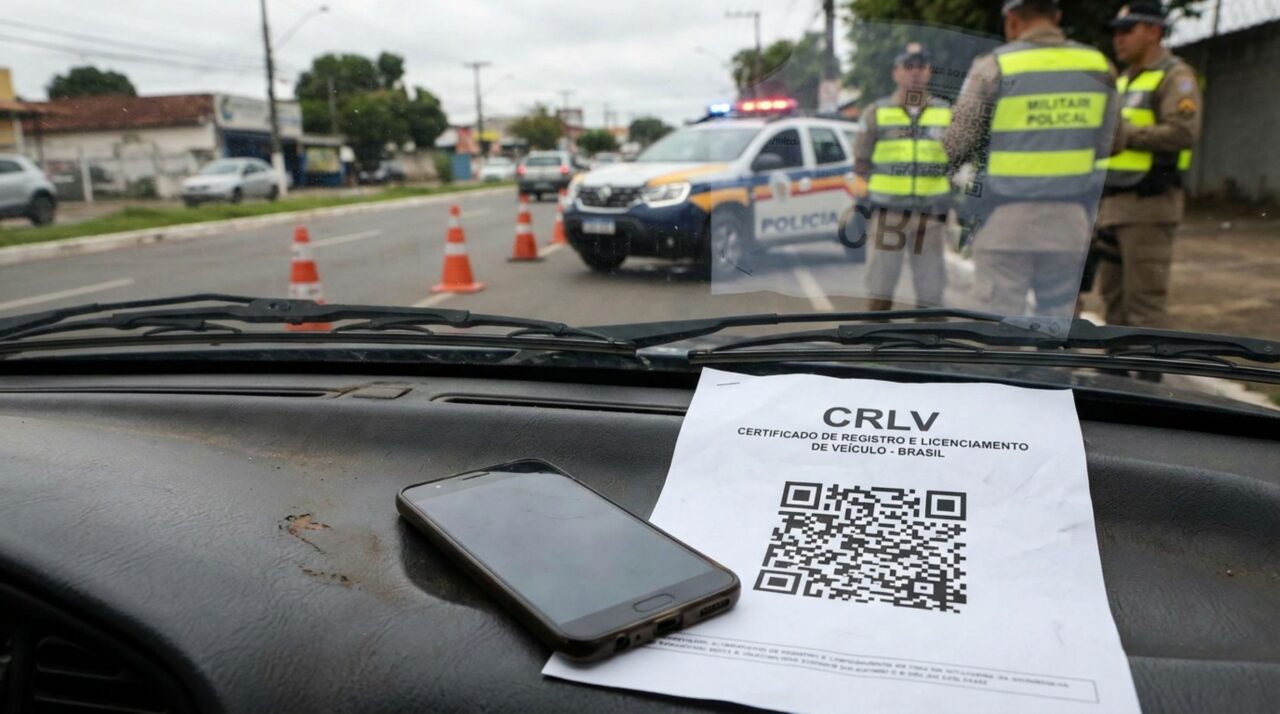 Motorista é parado em blitz, celular está sem bateria e ele descobre como o CRLV pode ser apresentado sem depender do aparelho