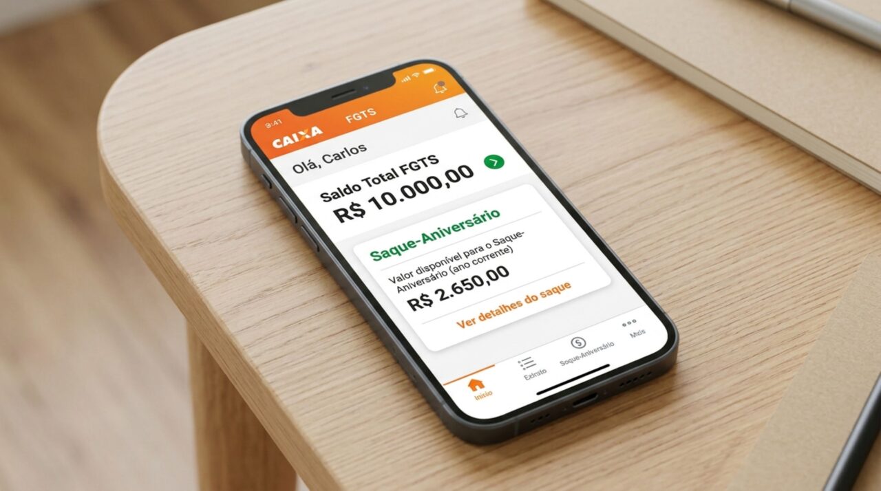 Quem tem R$ 10 mil no FGTS consegue sacar quanto no saque-aniversário e por que o valor surpreende quem espera receber todo o saldo?