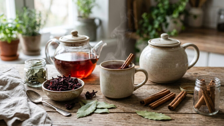 Chá de hibisco, folha de louro e canela para que serve e como prepará-lo para aproveitar seus benefícios