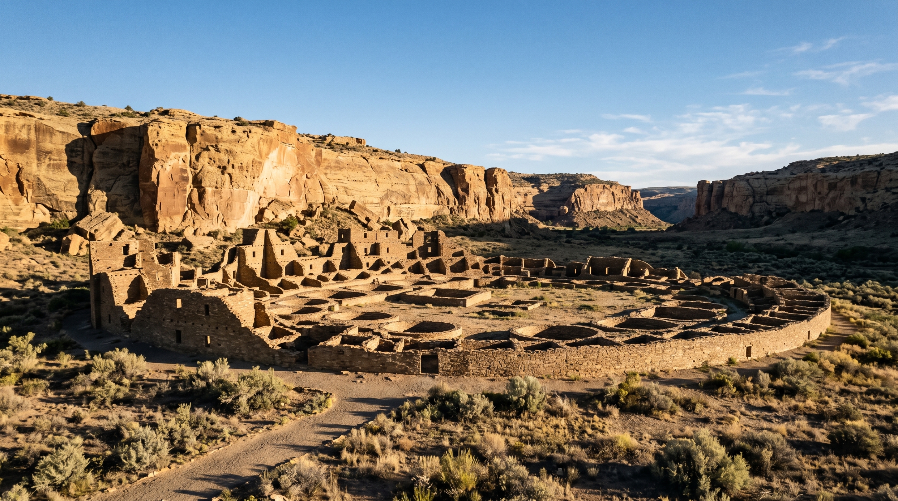 Uma cidade no deserto ligou grandes edifícios por estradas planejadas há mil anos, mesmo cercada por um ambiente difícil de atravessar - QTU Questões do Universo