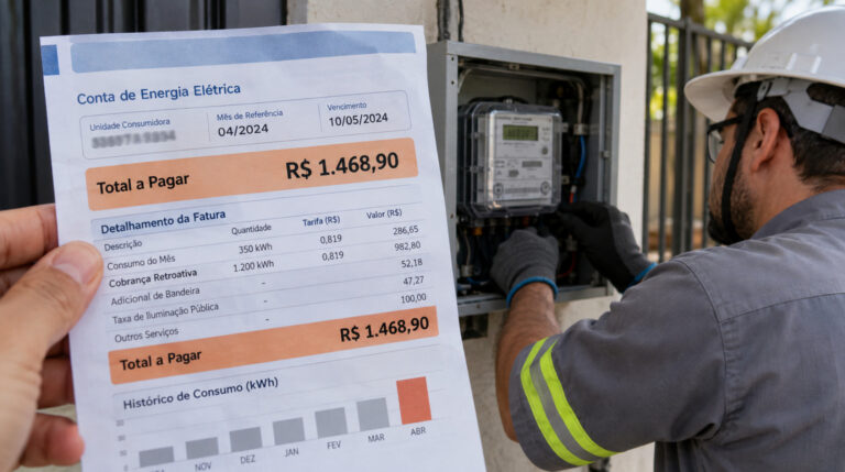 Aposentado recebe cobrança de R$ 1.840 referente a três anos de consumo, mas concessionária precisa apresentar provas antes de exigir o pagamento