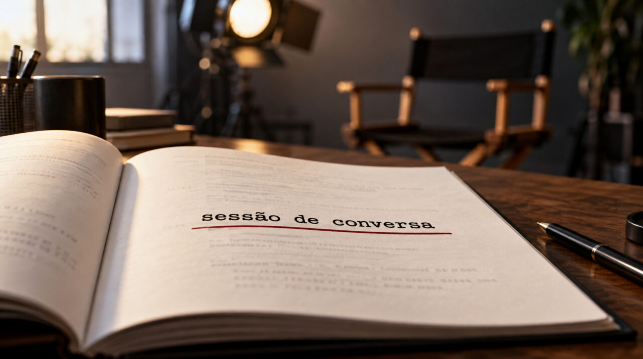 Qual é o erro ortográfico na frase: “O ator achou o roteiro mal escrito, mas aceitou depois de uma seção de conversa com o diretor”?