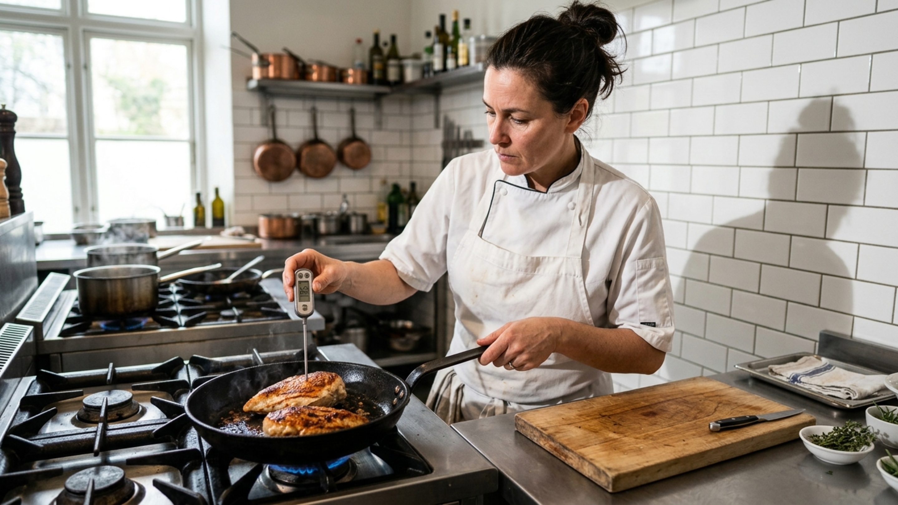 Mais tempo no fogo não deixa o frango mais saboroso: chefs preferem controlar temperatura e descanso para evitar que a carne resseque