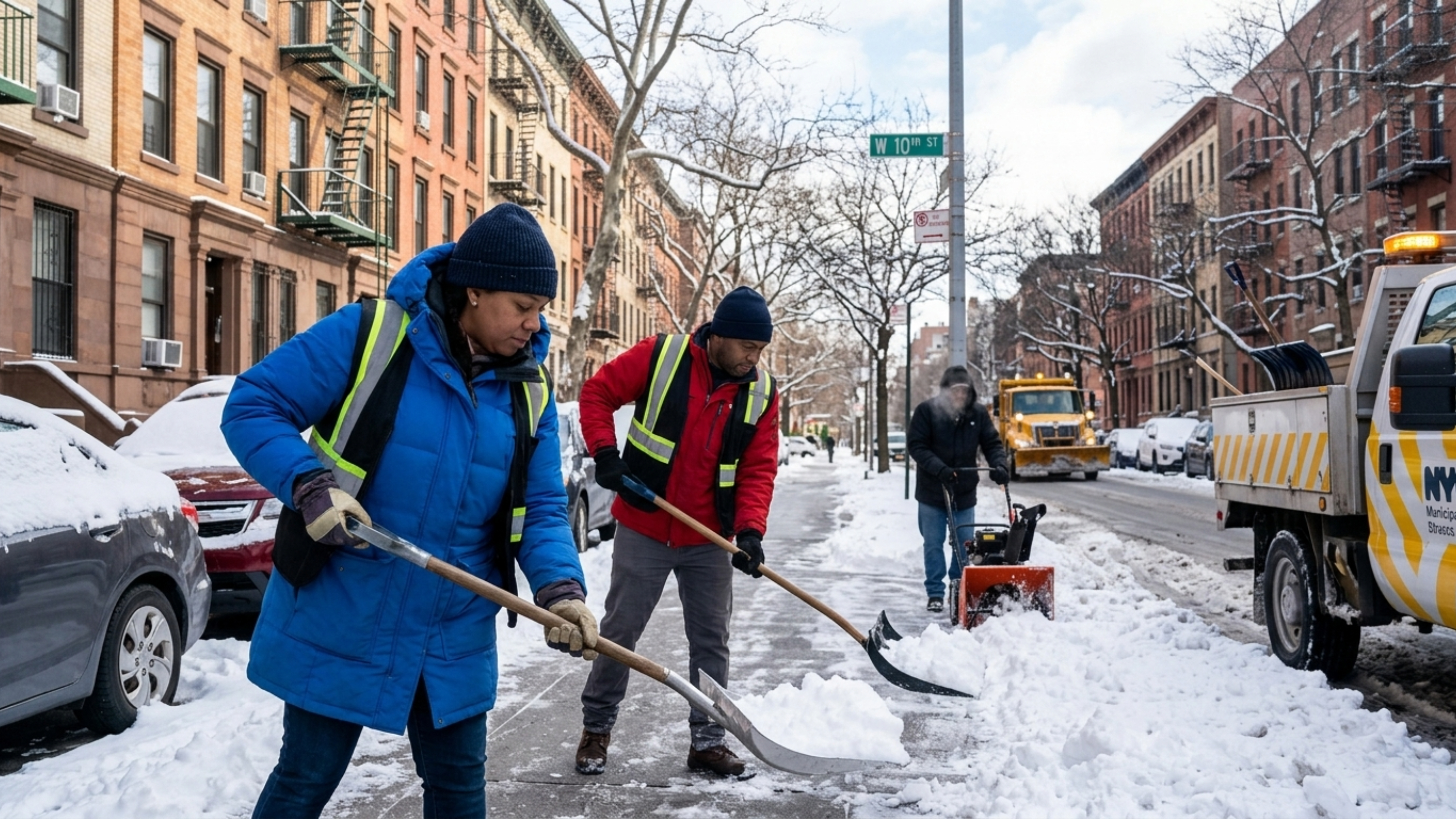 Cidade procura voluntários para remover neve das ruas e paga até 45 dólares por hora a quem topar o trabalho