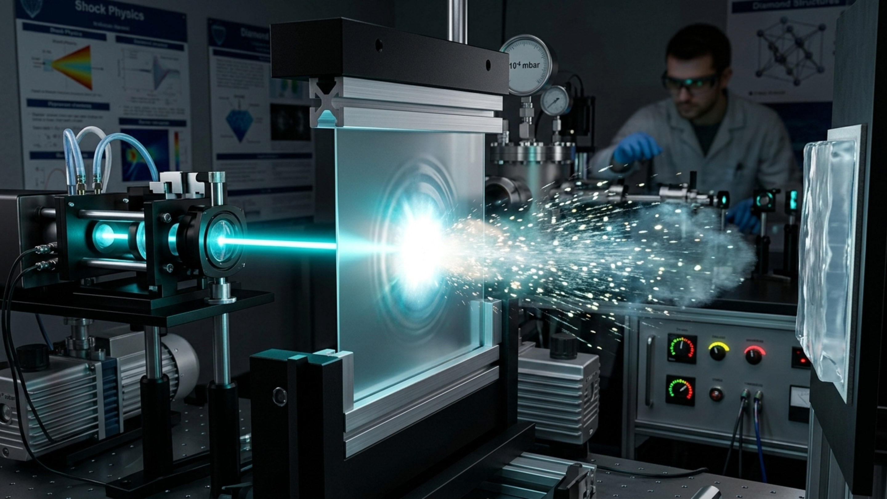 Cientistas disparam laser contra plástico e transformam cada pulso em cerca de 10 trilhões de nanodiamantes