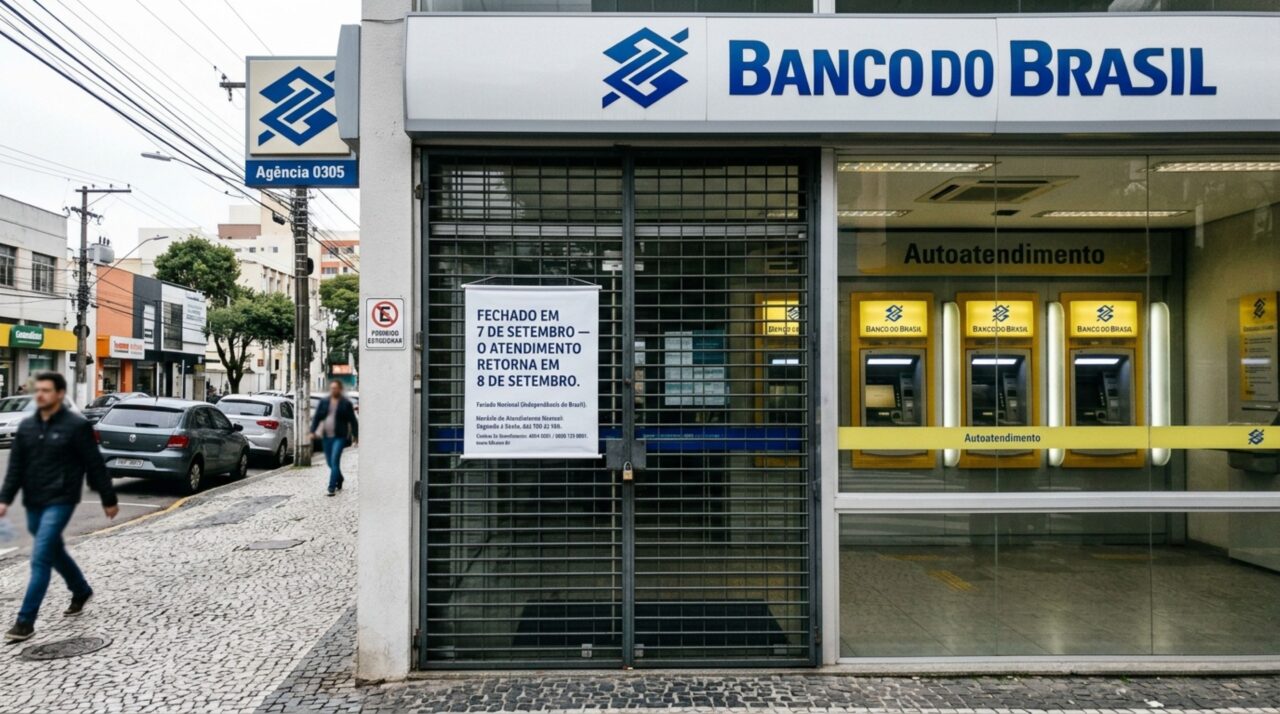 Bancos não abrem na segunda-feira, 7 de setembro