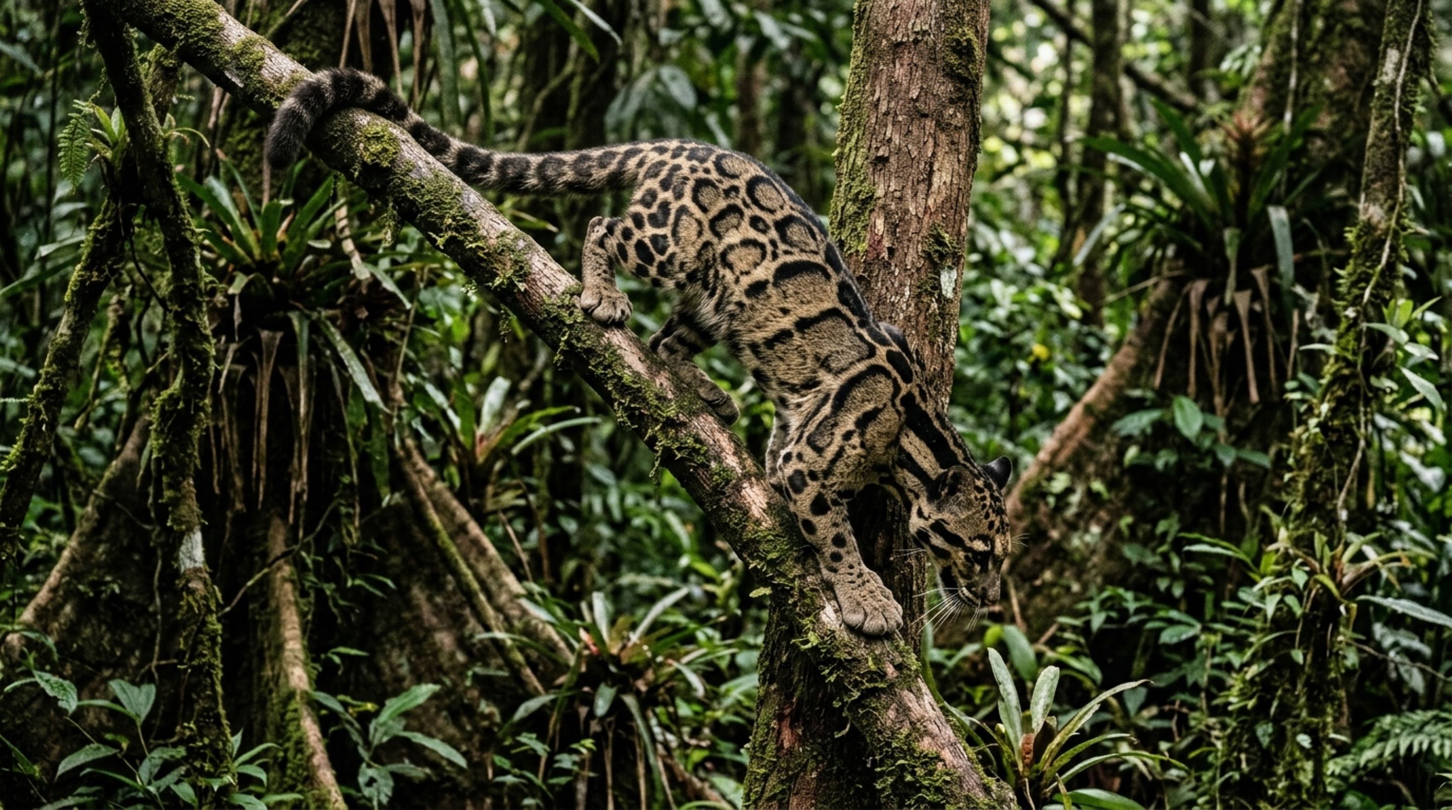 Ele desce árvores de cabeça para baixo e carrega caninos proporcionalmente maiores que os de qualquer outro gato selvagem