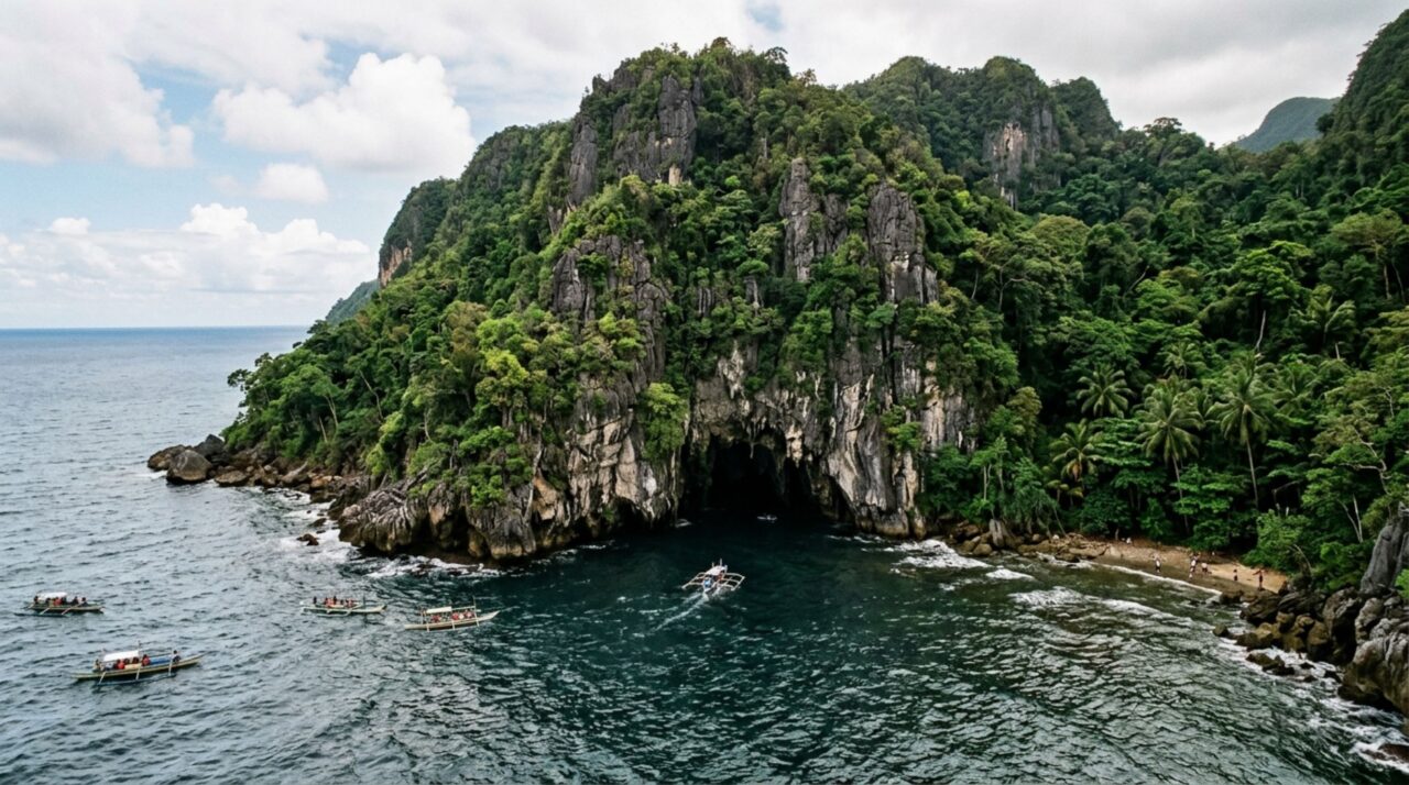 Um rio atravessa 8,2 quilômetros de caverna e termina diretamente no oceano enquanto a maré entra pela metade subterrânea do percurso